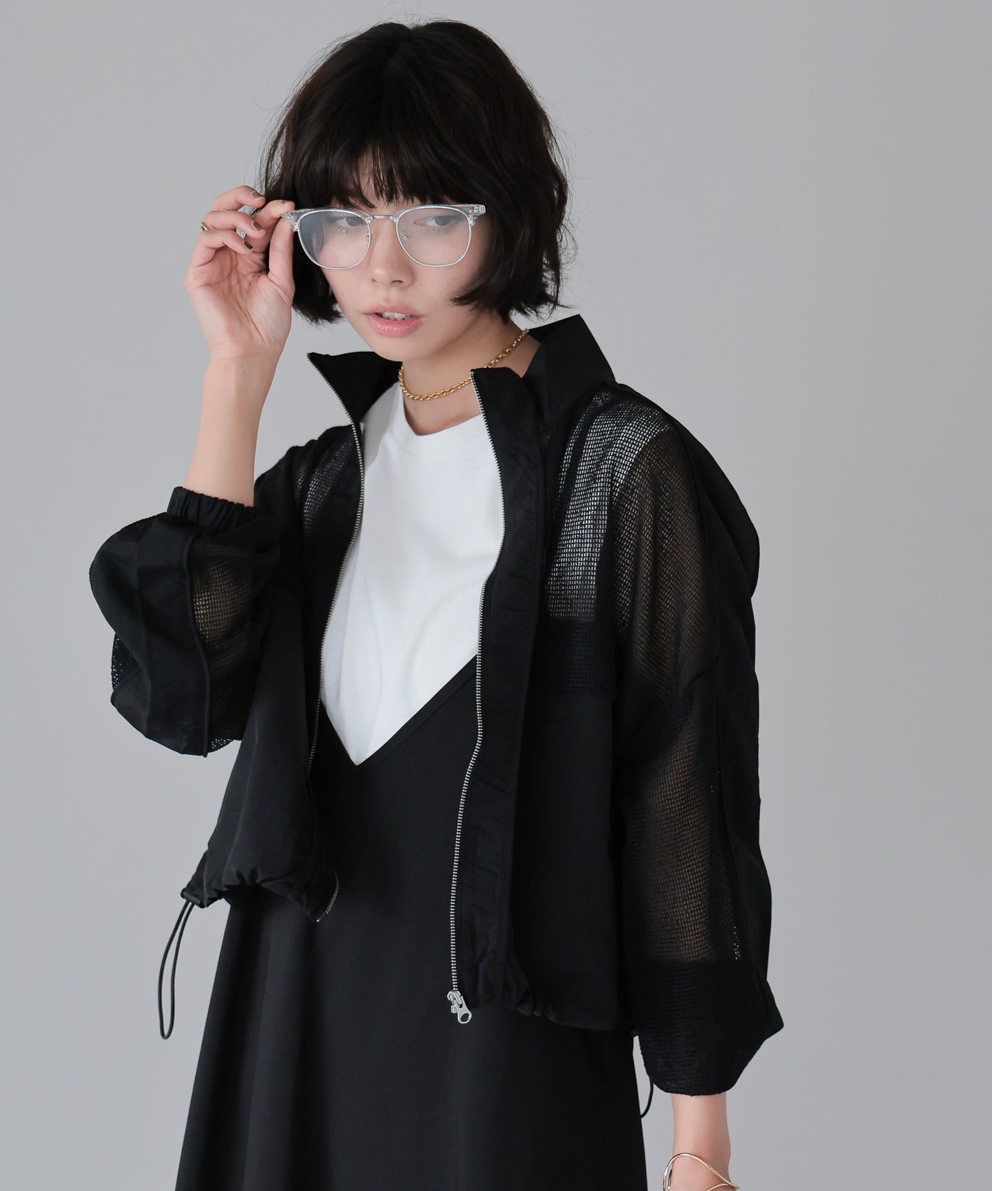 Mixed-Material Track Jacket　異素材トラックジャケット