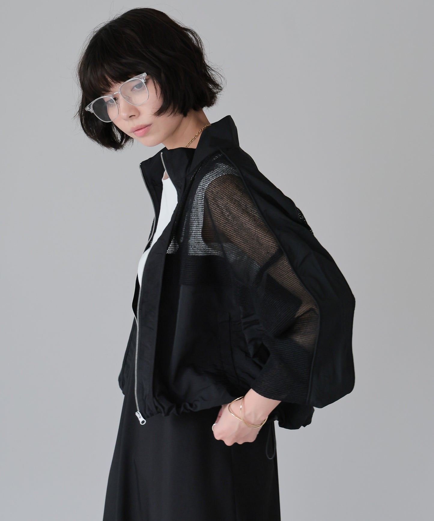 Mixed-Material Track Jacket　異素材トラックジャケット