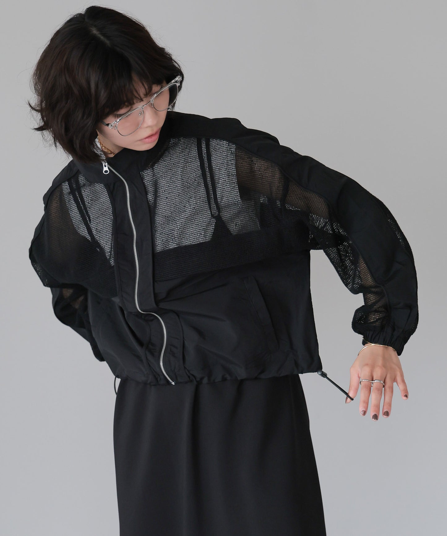 Mixed-Material Track Jacket　異素材トラックジャケット