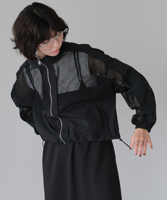 Mixed-Material Track Jacket　異素材トラックジャケット