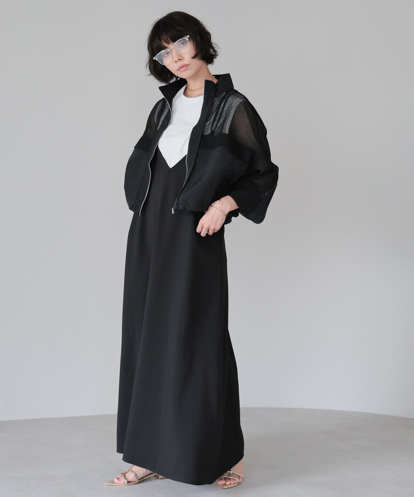 Mixed-Material Track Jacket　異素材トラックジャケット
