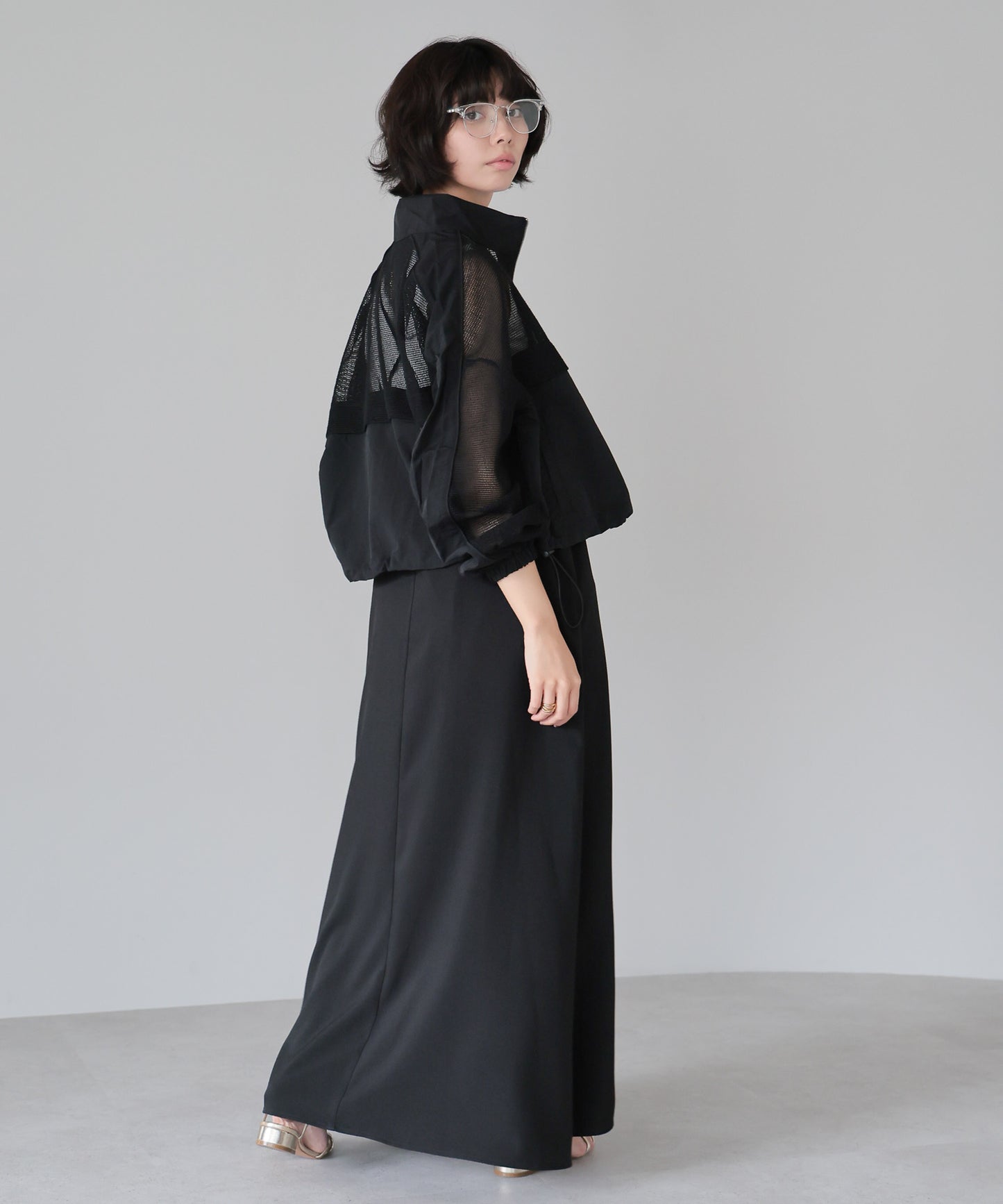 Mixed-Material Track Jacket　異素材トラックジャケット