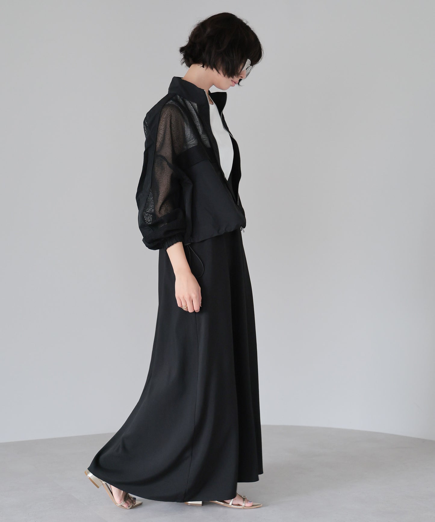 Mixed-Material Track Jacket　異素材トラックジャケット