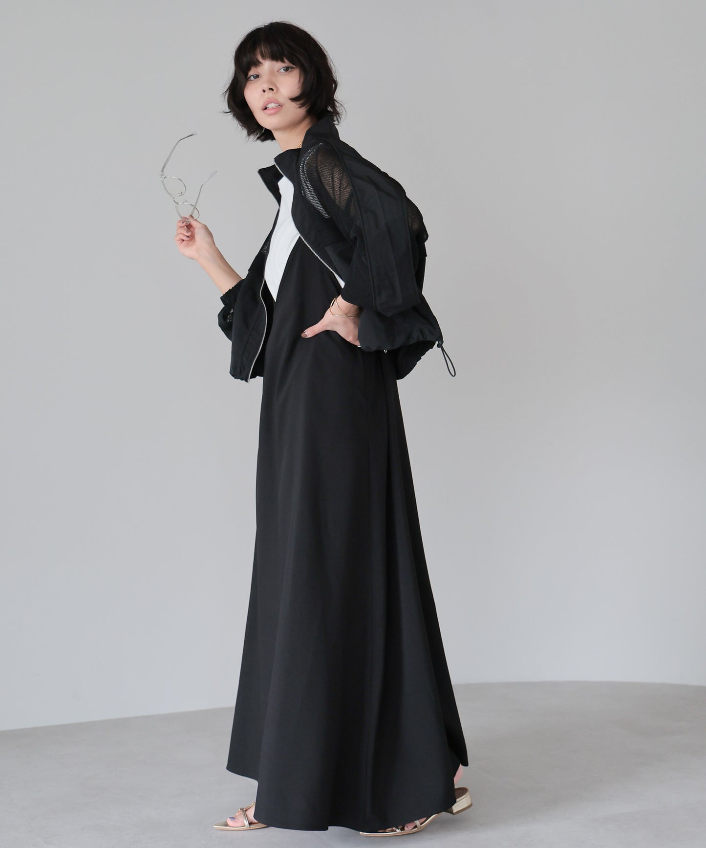 Mixed-Material Track Jacket　異素材トラックジャケット