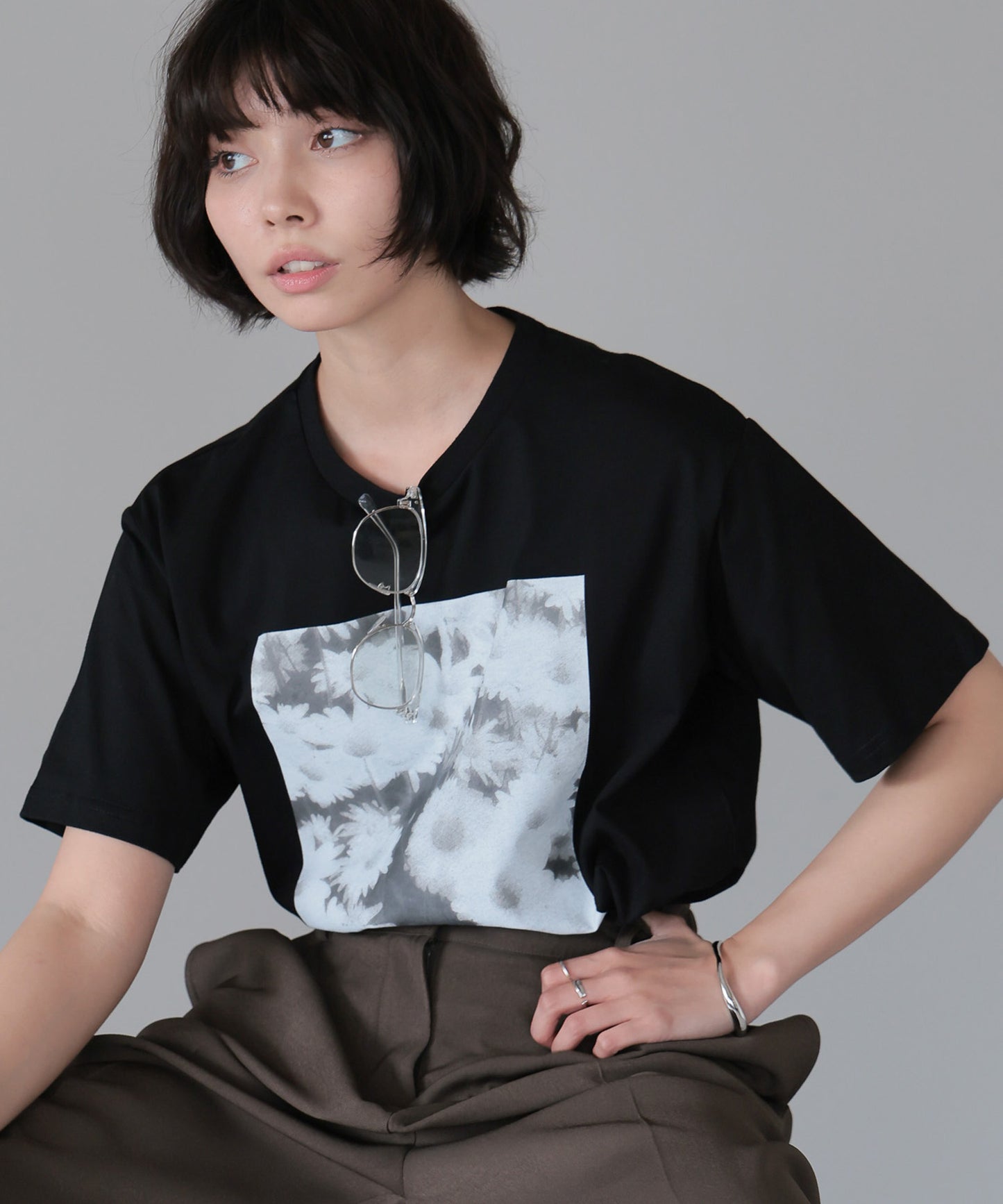 Flower Photo T-shirt／フラワーフォトTシャツ