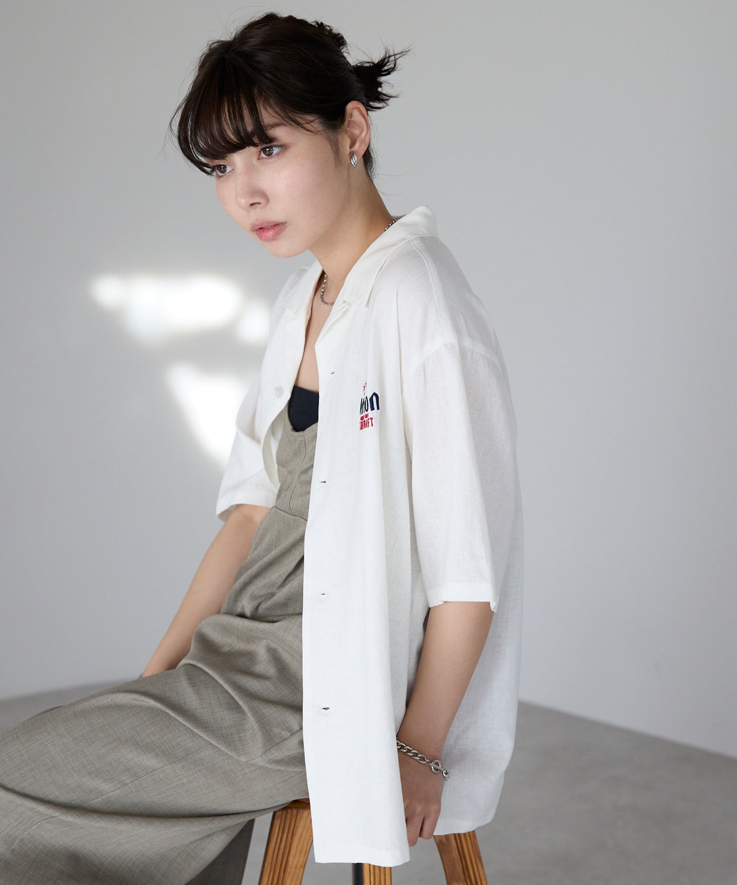 Orion Beer Embroidered Shirt　オリオンビール刺繍半袖開襟シャツ
